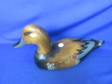 Hand Painted Wood Duck – Missing One Glass Eye