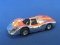 Vintage Tycopro HO Slot Car – Porsche 908 #9 – Chrome/Yellow/Orange – White boots