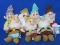 1990's Disney Store Seven Dwarfs Mini Beanies – 8 1/2” - New w/ store tags still attached