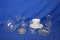 Misc Glassware and China Cup & Saucer – Ring Holder, Ashtray, Vases