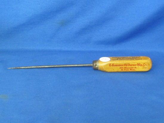 Metal Ice Pick With Wood Handle – E. Konomee Oil Burner Mfg. St. Paul Minnesota