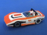 Vintage Tycopro HO Slot Car – Corvette 427 #11 No. 8802C – Black/Orange/White – w/ roll bar
