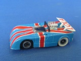 Vintage Tycopro HO Slot Car – Lola 260 No. 8814C – Light Blue/Red/White – w/ roll bar & white boots