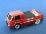 Vintage Tycopro HO Slot Car – Trick Truck No. 8832C – Red/Silver – White boots