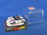 Vintage Tyco HO Slot Car – Porsche 914 #3 No. 8601 – White/Red/Blue – White boots
