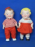 2 Campbell's Soup Kids Dolls – Boy & Girl in original clothing