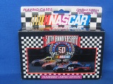 2 Sealed Decks of NASCAR 50th Anniversary Playing Cards in Collectible Tin – 1998