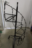 Spiral Black Iron Plant Stand – 48 1/2” tall with 5 Steps