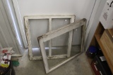 2 Old Windows w Wood Frames – 27” x 25” & 28” x 24” - Glass intact