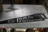 Metal Saw Sign “25¢ Pain Free Tattoo Removal” - 34” long