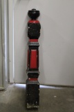 Painted Wood Post – Black & Red – 37” tall