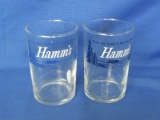 Hamm's Beer Taster Glasses (2) – Two Different Shades of Blue