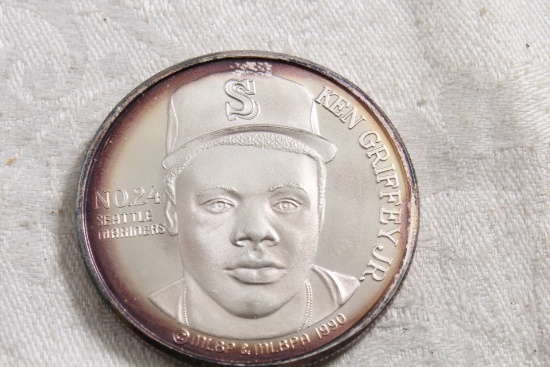 1990 Ken Griffey, Jr. Seattle Mariners One Ounce .999 Silver Coin