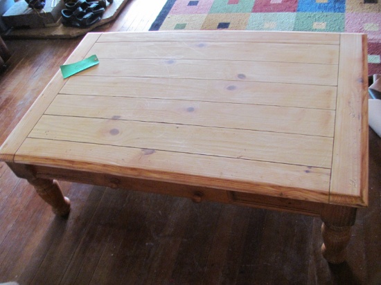 Wood Coffee Table Recently Sanded 47 1/2” L x 30” W x 17” Tall