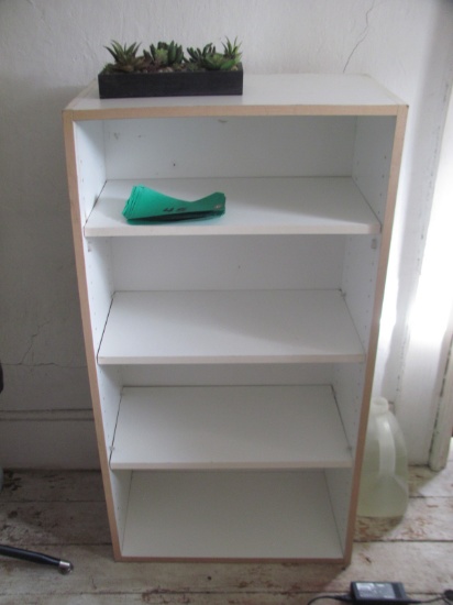 White Book Shelf w/adjustable shelves-  21” x 12” x 39 1/2” Tall