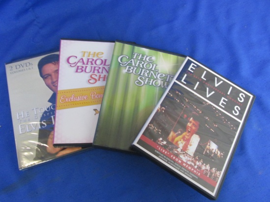 4 DVDs (Used) 2 Elvis Presley & 2 Carol Burnett Show