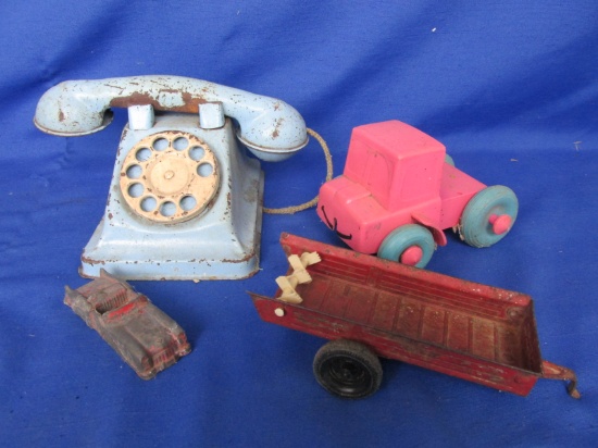 Vintage Toys: Dial O Phone Lorain, Ohio; Craigstan, Midge Toy, & Ertl Red Farm Wagon