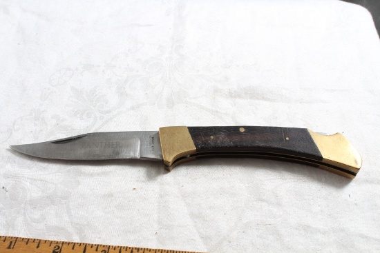Vintage Panther Hi-Stainless 557 Japan Folding Knife Measures 8 1/2" Long