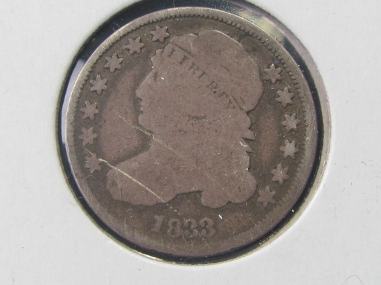 1833 Bust Dime (F)