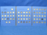 Canadian Dime Book 1937- 49 silver dimes, 60 total