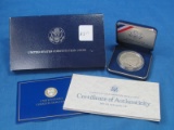 1987-S US Constitution Silver Coin w/COA