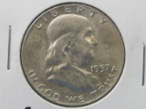 1957-D Silver Franklin Half Dollar