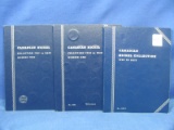 Three Canadian 5C book with 70 older coins (1922-)