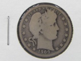 1909 Barber Quarter silver