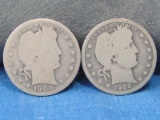 1900-S & 1908-O Barber Quarters
