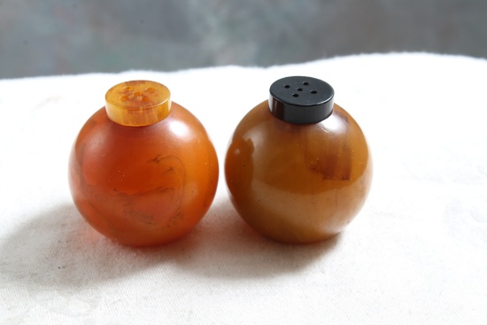 Vintage Butterscotch Bakelite Salt & Pepper Shakers