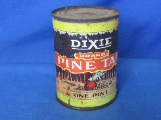 Dixie Pine Tar One Pint Can With Paper Label – Full