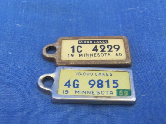 1959 & 1960 DAV Miniature License Plate Keychains