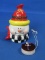 Ceramic Snowman Trinket Box with Sterling Silver Cross Pendant & 18” Chain – 3 3/4” tall