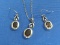 Necklace & Earrings Set: Sterling Silver & Garnets from Coldwater Creek – 6.6 grams