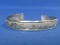 Tom & Sue Kee Sterling Silver Story Cuff Bracelet – Navajo – 1/20 12 Kt Gold Filled