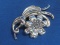 Sterling Silver Flower Pin/Brooch – 2 3/8” long – Weight is 6.3 grams