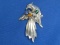 Vintage Sterling Silver Bird Pin with Rhinestones – Almost 2 1/2” long – 6.3 grams