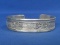 Sterling Silver Cuff Bracelet – Interesting Design  – 31.8 grams