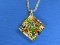 Murano Glass Pendant on 18” Sterling Chain – Chain made in Italy & weighs 4.5 grams