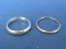 Pair of Sterling Silver Band Rings – Sizes 8 & 10.25 – 5.7 grams