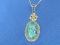 Stone Pendant in Sterling Setting on 22” Sterling Chain – Total weight is 14.5 grams