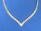 Short Sterling Silver Necklace made in Italy – 6mm Wide – 23.0 grams