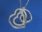 Triple Heart Sterling Pendant on 18” Sterling Chain – 6.9 grams