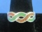 Sterling Silver Ring w Inlaid Stone – size 10.25 – Weight is 7.5 grams