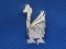 Small Sterling Silver Dragon Pin/Brooch – 1 1/8” long – 3.3 grams