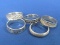 5 Sterling Silver Band Rings – Sizes 8 to 10 – Total weight is 19.3 grams