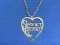 Sterling Silver Sweetheart Pendant on 16” Sterling Chain – 6.2 grams