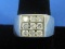 Sterling Silver Ring with White Stones – Size 10.25 – 9.6 grams