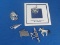 Mixed Lot of Sterling Silver Charms: 1 has magnet on back – 10.8 grams without 1 on card