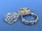 3 Sterling Silver Rings: Size 6, 8 & 10 – Total weight is 9.6 grams
